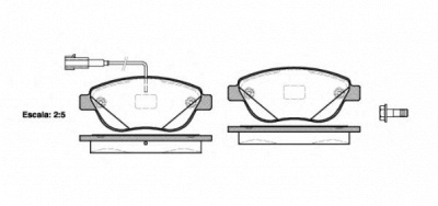 WOKING p959312 -  Комплект тормозных колодок, дисковый тормоз