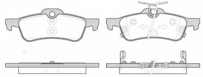 WOKING p962312 -  Комплект тормозных колодок, дисковый тормоз