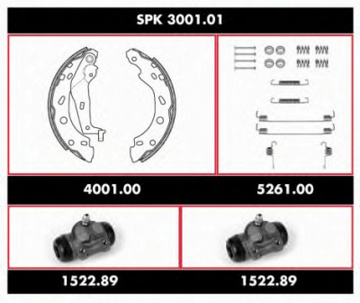 WOKING spk300101 -  Комплект тормозов, барабанный тормозной механизм