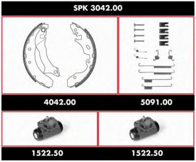 WOKING spk304200 -  Комплект тормозов, барабанный тормозной механизм