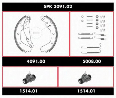 WOKING spk309102 -  Комплект тормозов, барабанный тормозной механизм