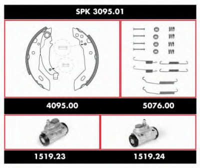 WOKING spk309501 -  Комплект тормозов, барабанный тормозной механизм