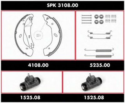 WOKING spk310800 -  Комплект тормозов, барабанный тормозной механизм