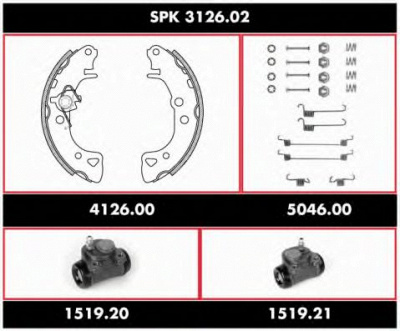WOKING spk312602 -  Комплект тормозов, барабанный тормозной механизм