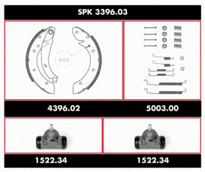 WOKING spk339603 -  Комплект тормозов, барабанный тормозной механизм