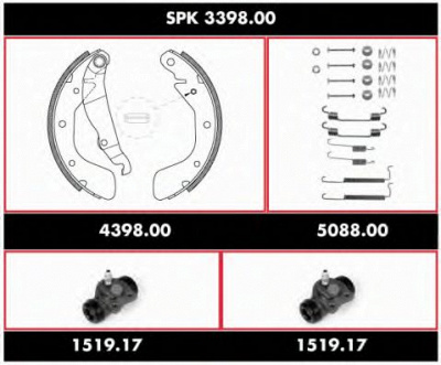 WOKING spk339800 -  Комплект тормозов, барабанный тормозной механизм