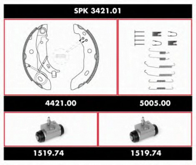 WOKING spk342101 -  Комплект тормозов, барабанный тормозной механизм