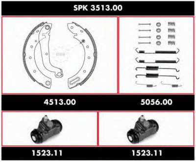 WOKING spk351300 -  Комплект тормозов, барабанный тормозной механизм