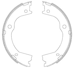 WOKING z460900 -  Комплект тормозных колодок, стояночная тормозная система