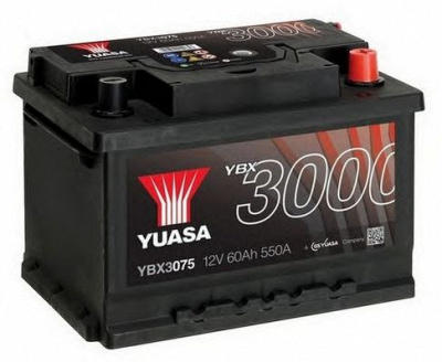 YUASA ybx3075 -  Батарея аккумуляторная, 12В 60А/ч