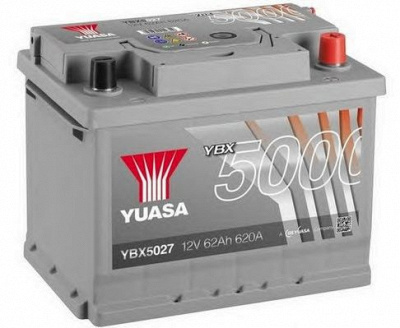 YUASA ybx5027 -  Батарея аккумуляторная, 12В 62А/ч