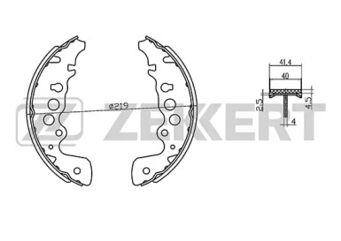 ZEKKERT bk4020 -  Колодки тормозные барабанные, комплект