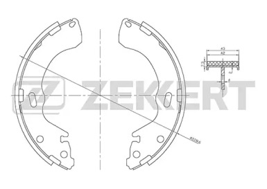 ZEKKERT bk4025 -  Колодки тормозные барабанные, комплект