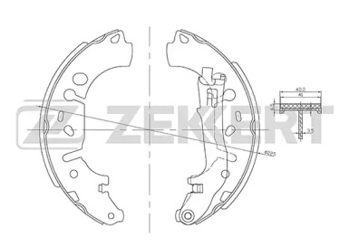 ZEKKERT bk4031 -  Колодки тормозные барабанные, комплект