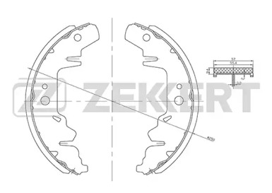 ZEKKERT bk4039 -  Колодки тормозные барабанные, комплект