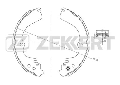 ZEKKERT bk4040 -  Колодки тормозные барабанные, комплект