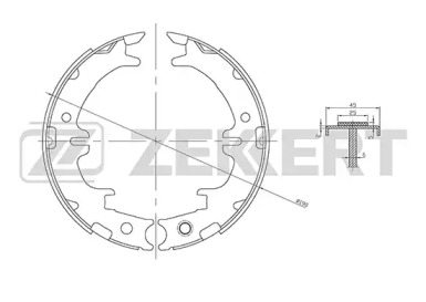 ZEKKERT bk4046 -  Колодки тормозные барабанные, комплект
