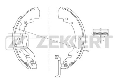 ZEKKERT bk4052 -  Комплект тормозных колодок