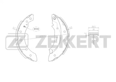 ZEKKERT bk4058 -  Колодки тормозные барабанные, комплект