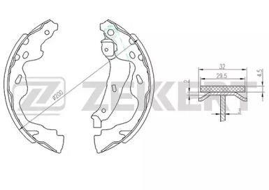 ZEKKERT bk4098 -  Колодки тормозные барабанные, комплект