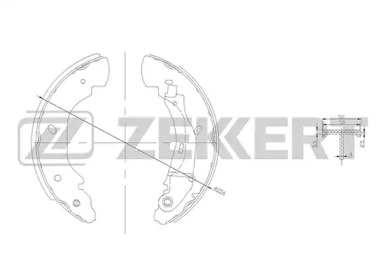 ZEKKERT bk4100 -  Комплект тормозных колодок