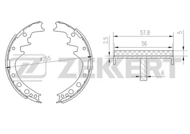 ZEKKERT bk4118 -  Комплект тормозных колодок