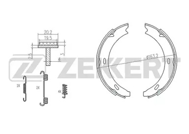 ZEKKERT bk4126 -  Комплект тормозных колодок