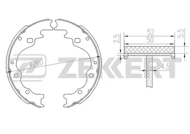 ZEKKERT bk4129 -  Комплект тормозных колодок
