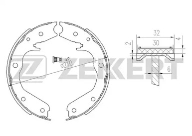 ZEKKERT bk4131 -  Колодки тормозные барабанные, комплект