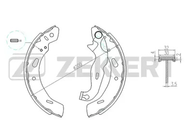 ZEKKERT bk4132 -  Комплект тормозных колодок