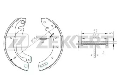 ZEKKERT bk4142 -  Комплект тормозных колодок