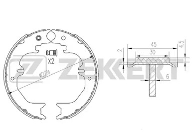 ZEKKERT bk4147 -  Комплект тормозных колодок