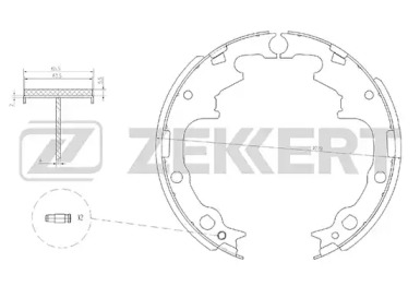 ZEKKERT bk4148 -  Колодки тормозные барабанные, комплект