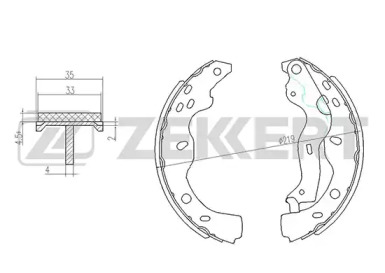 ZEKKERT bk4154 -  Колодки тормозные барабанные, комплект