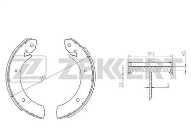 ZEKKERT bk4157 -  Колодки тормозные барабанные, комплект