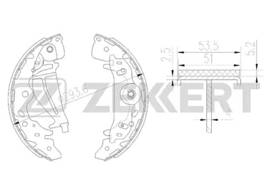 ZEKKERT bk4159 -  Комплект тормозных колодок