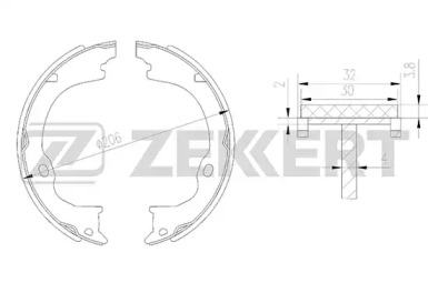 ZEKKERT bk4162 -  Колодки тормозные барабанные, комплект