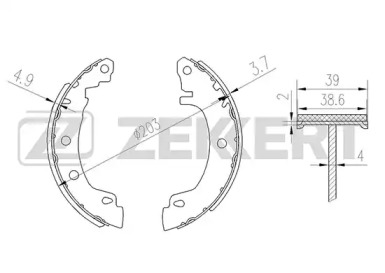 ZEKKERT bk4163 -  Комплект тормозных колодок
