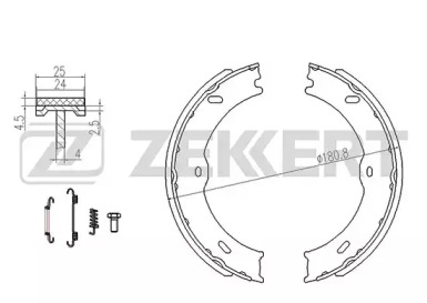 ZEKKERT bk4166 -  Комплект тормозных колодок