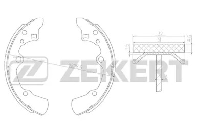 ZEKKERT bk4169 -  Комплект тормозных колодок