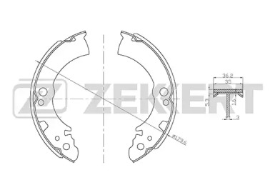 ZEKKERT bk4180 -  Комплект тормозных колодок