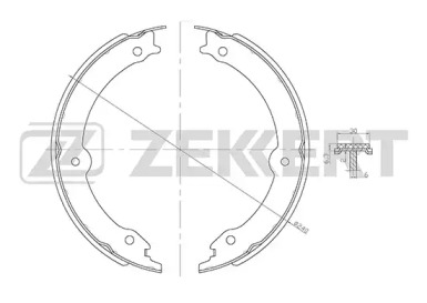 ZEKKERT bk4181 -  Колодки тормозные барабанные, комплект