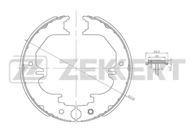 ZEKKERT bk4183 -  Колодки тормозные барабанные, комплект