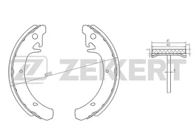 ZEKKERT bk4261 -  Колодки тормозные барабанные, комплект