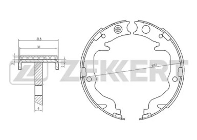 ZEKKERT bk4438 -  Колодки тормозные барабанные, комплект