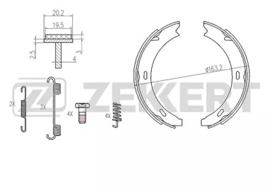 ZEKKERT bk4440 -  Колодки тормозные барабанные, комплект
