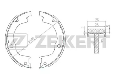 ZEKKERT bk4441 -  Колодки тормозные барабанные, комплект