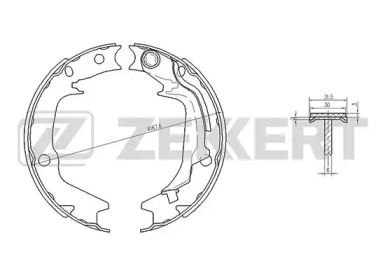 ZEKKERT bk4442 -  Колодки тормозные барабанные, комплект