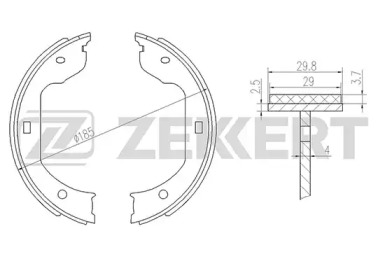 ZEKKERT bk4443 -  Колодки тормозные барабанные, комплект