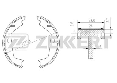 ZEKKERT bk4447 -  Колодки тормозные барабанные, комплект